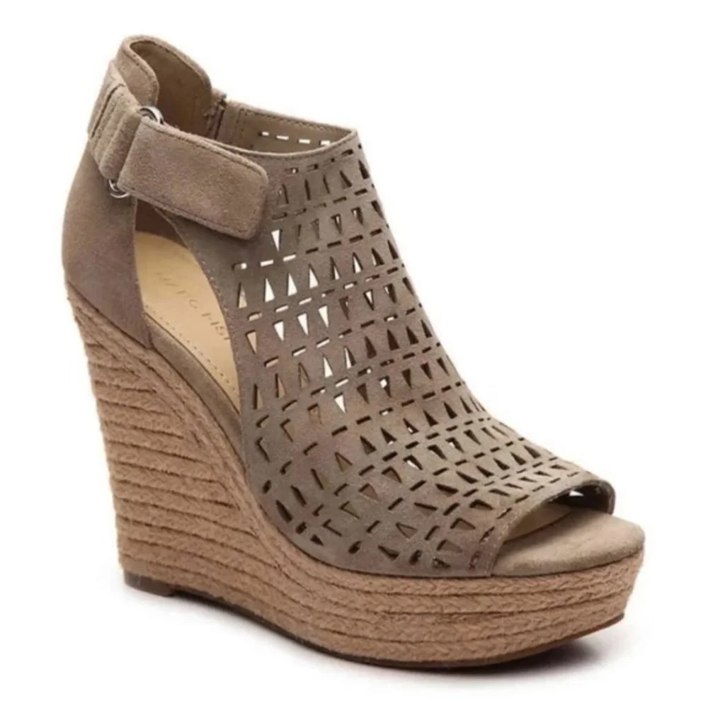 Marc Fisher Helina Platform Espadrille Wedge Sandals 8